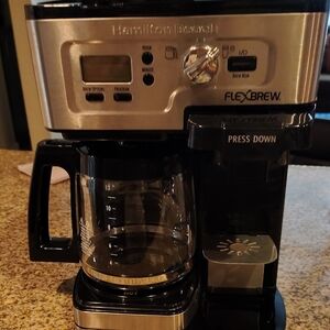 Hamilton Beach FlexBrew Black and Silver Coffee Machine